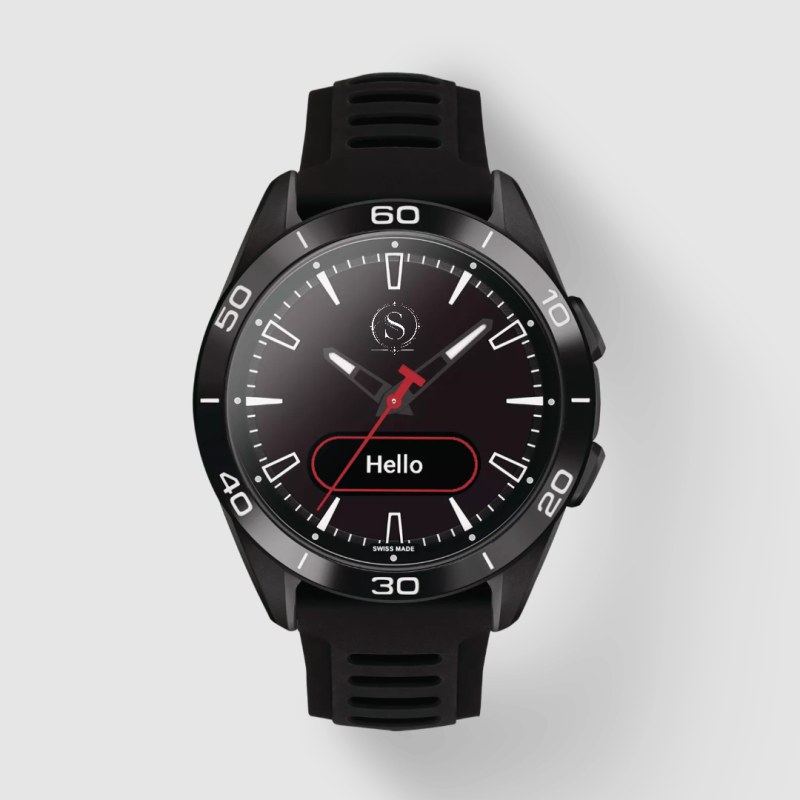 Montre connectée femme tactile – Bracelet silicone noir blanc bleu