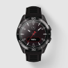 Montre connectée femme tactile – Bracelet silicone noir blanc bleu