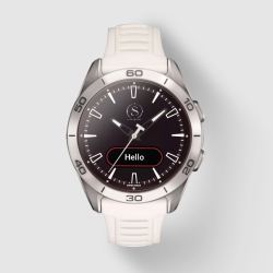 Montre connectée femme tactile – Bracelet silicone noir blanc bleu