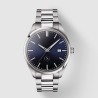 Montre élégante acier inoxydable cadran bleu | Montre homme classique